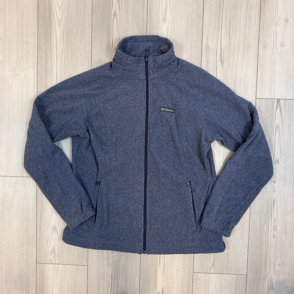 Columbia Womens XL Benton Springs Zip-Front Fleece Jacket Blue Heather XL6578